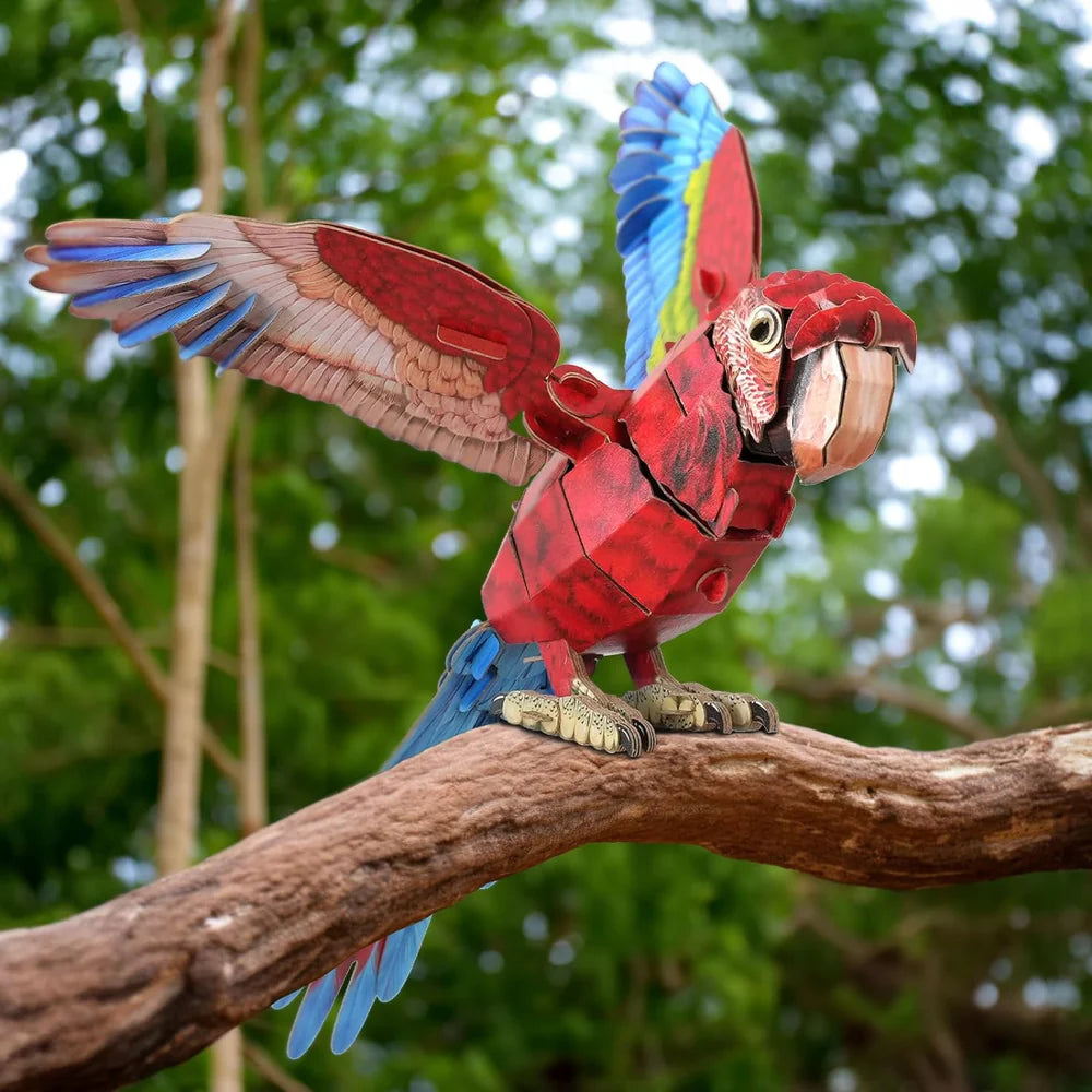 Macaw 3D Kraft Paper Puzzle