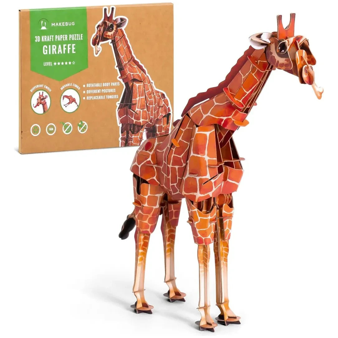 Giraffe 3D Kraft Paper Puzzle