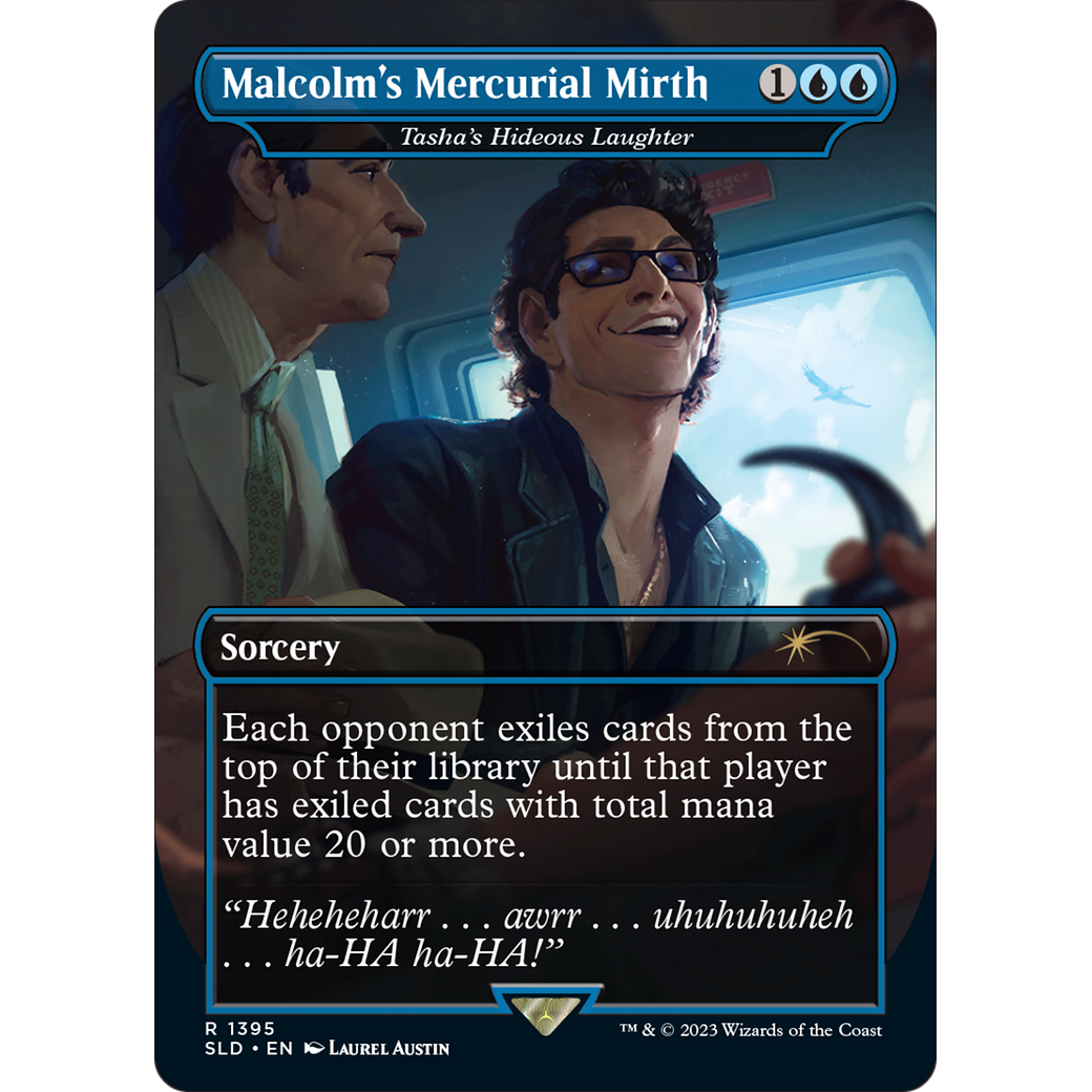 Malcolm's Mercurial Mirth - Tasha's Hideous Laughter (SLD-1395) - Secret Lair Drop / Malcolm's Mercurial Mirth (Borderless)