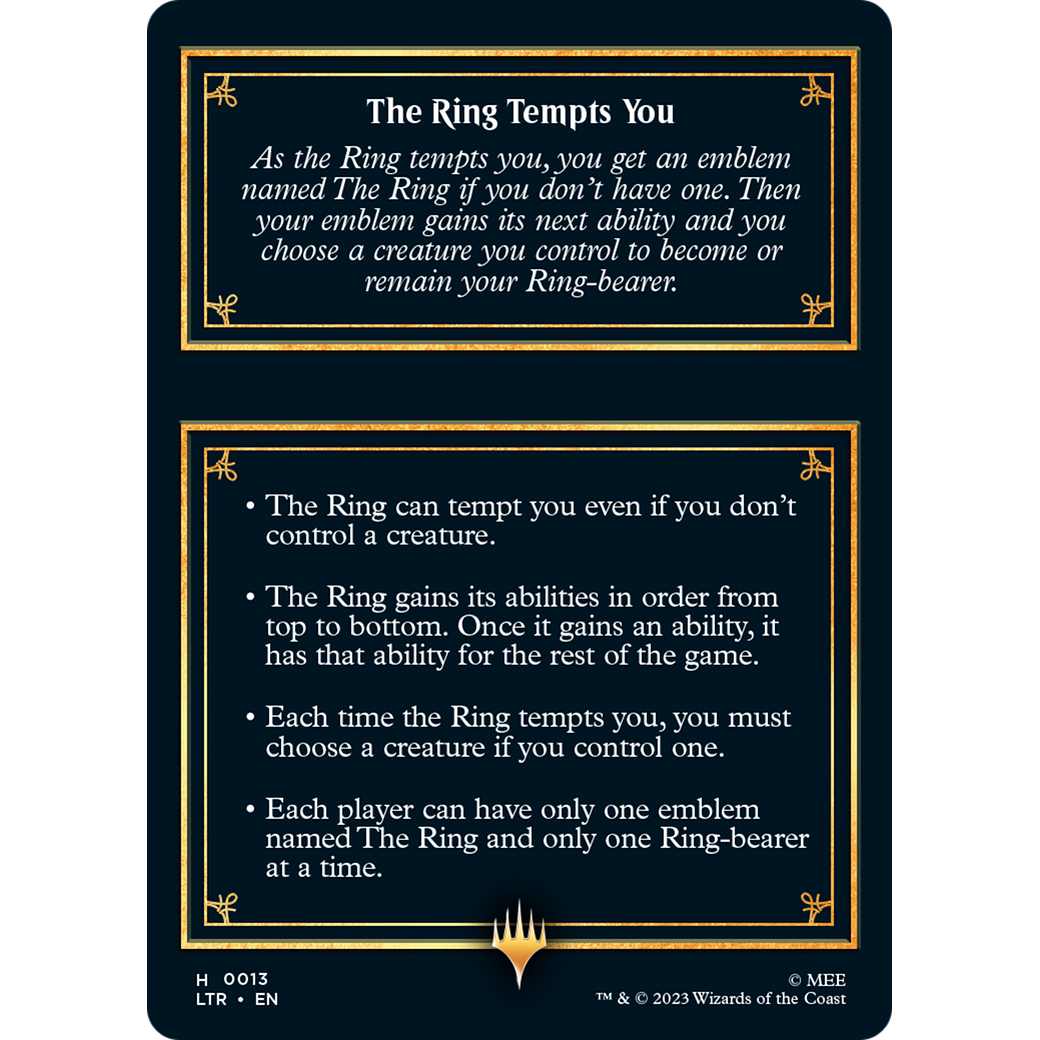 The Ring // The Ring Tempts You (TLTR-H13) - Tales of Middle-earth Tokens
