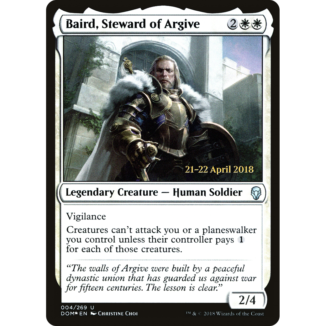 Baird, Steward of Argive (PRE-004) - Dominaria Promos Foil