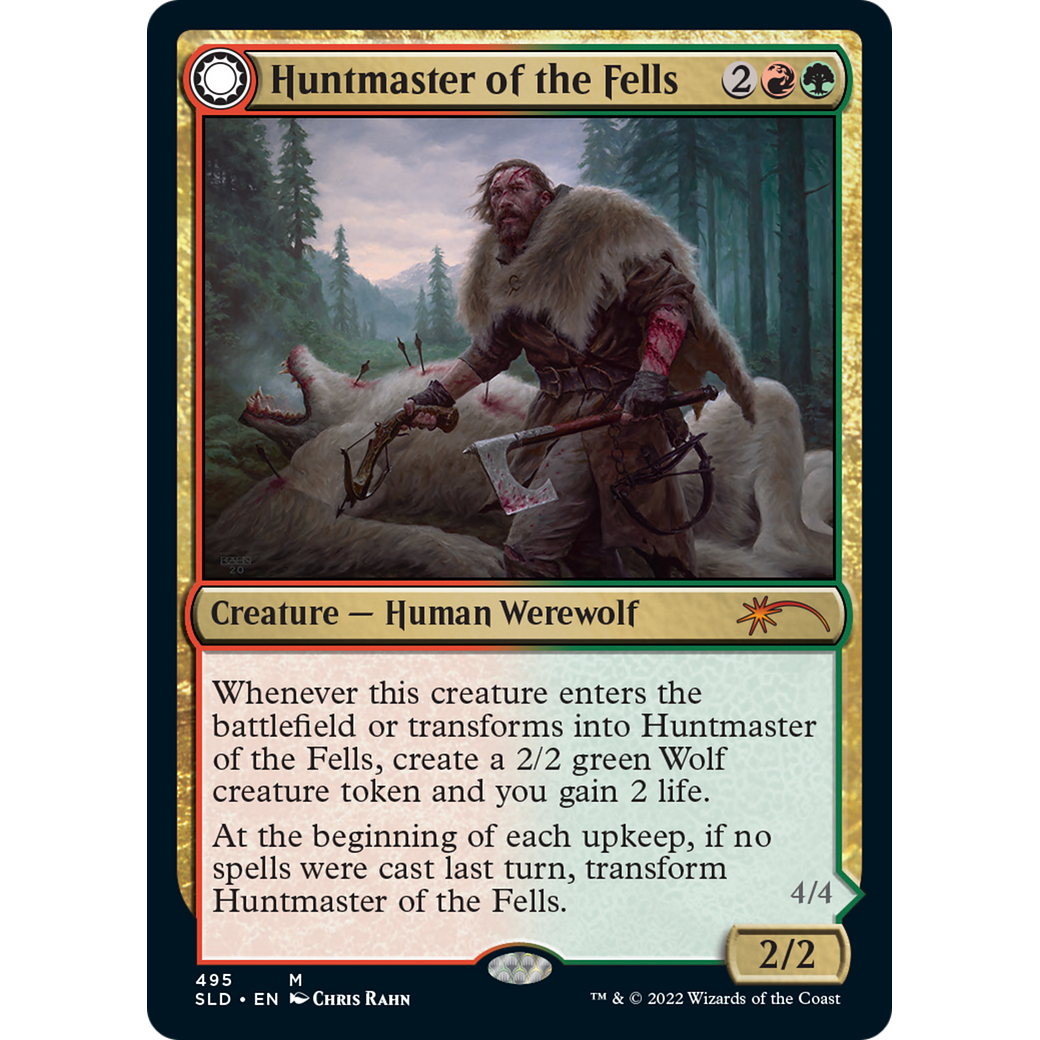 Huntmaster of the Fells (SLD-495) - Secret Lair Drop: (Double Faced Transform) Foil