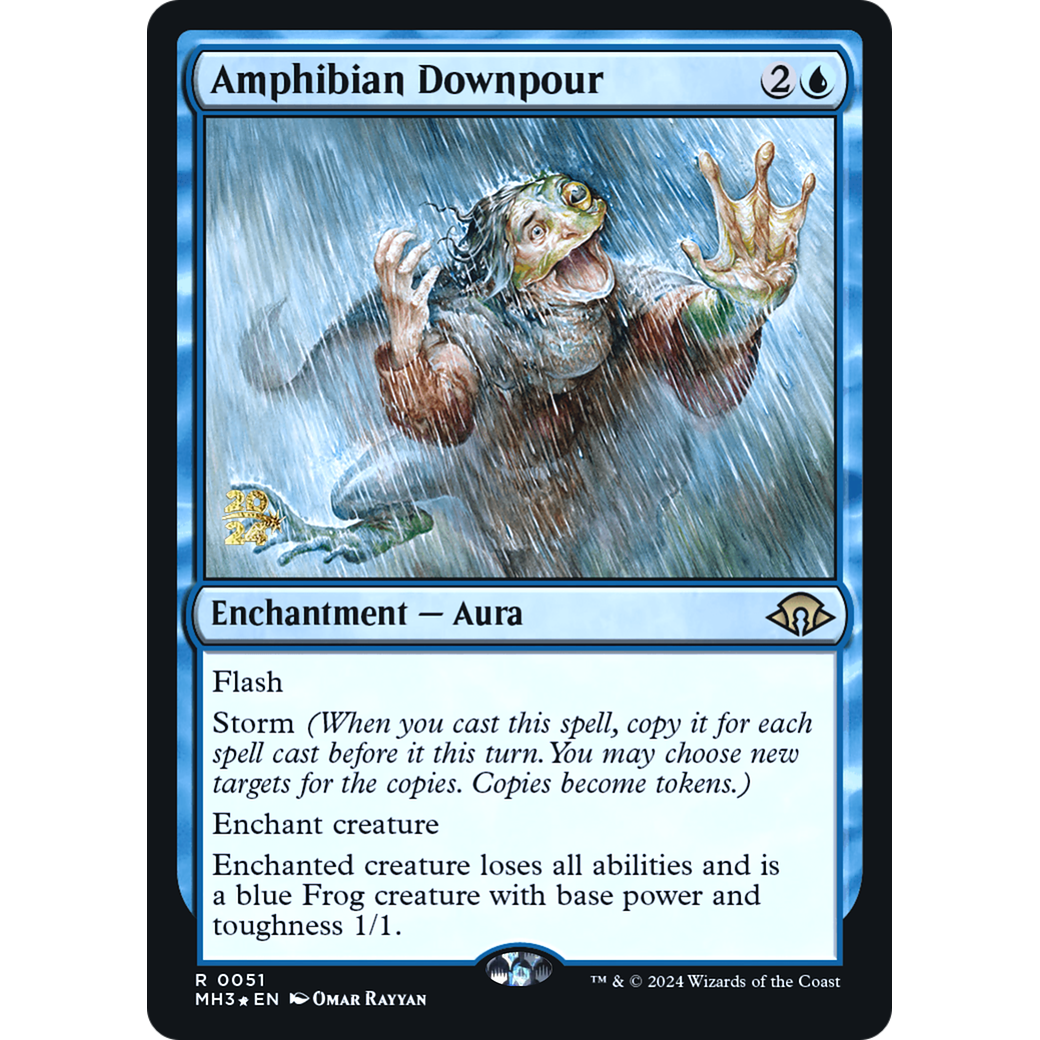 Amphibian Downpour (PRE-51S) - Modern Horizons 3 Promos Foil