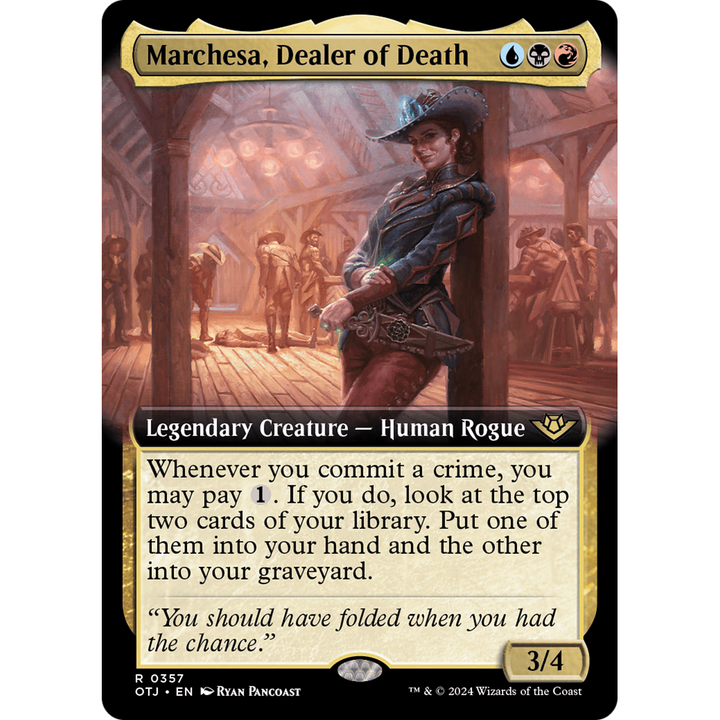 Marchesa, Dealer of Death (OTJ-357) - Outlaws of Thunder Junction: (Extended Art)