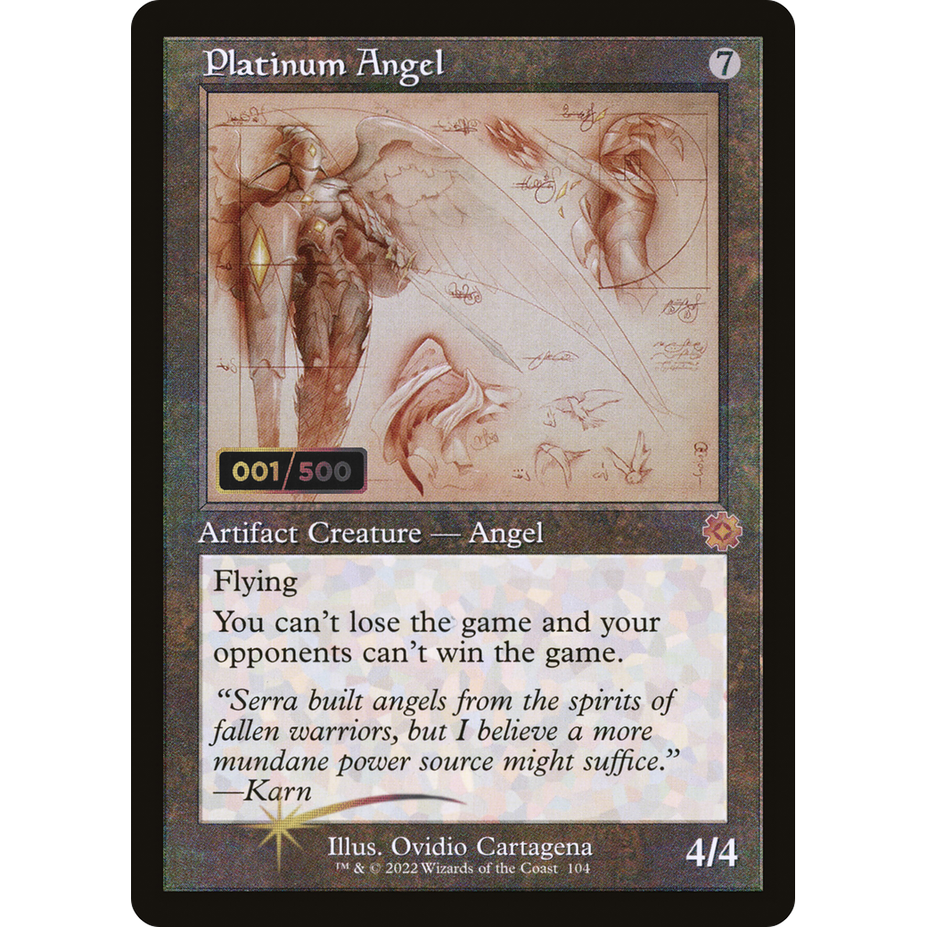 Platinum Angel (Schematic) (Serial Numbered) (BRR-104) - The Brothers' War Retro Artifacts Foil