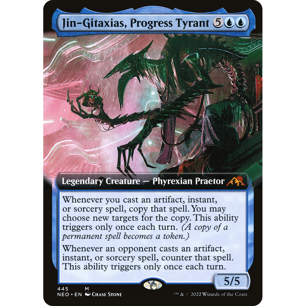 Jin-Gitaxias, Progress Tyrant (NEO-445) - Kamigawa: Neon Dynasty: (Extended Art) Foil
