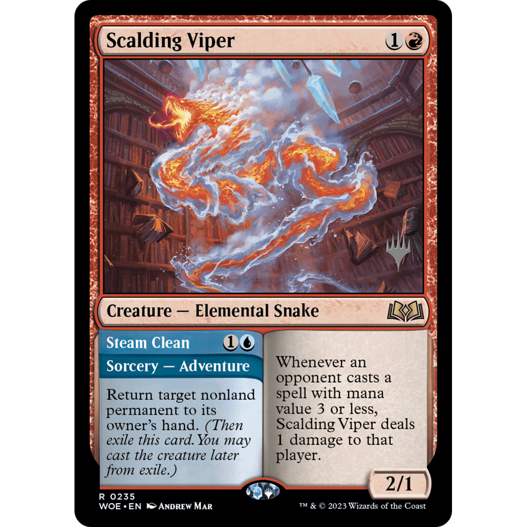 Scalding Viper // Steam Clean (PPWOE-235P) - Wilds of Eldraine Promos Foil