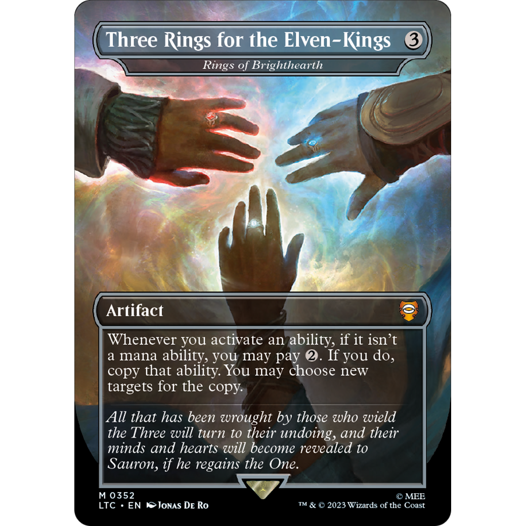 Rings of Brighthearth (LTC-352) - Tales of Middle-earth Commander / Three Rings for the Elven-Kings (Borderless) Foil