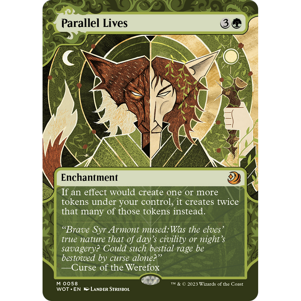 Parallel Lives (WOT-058) - Wilds of Eldraine: Enchanting Tales: (Showcase) (Borderless) Foil