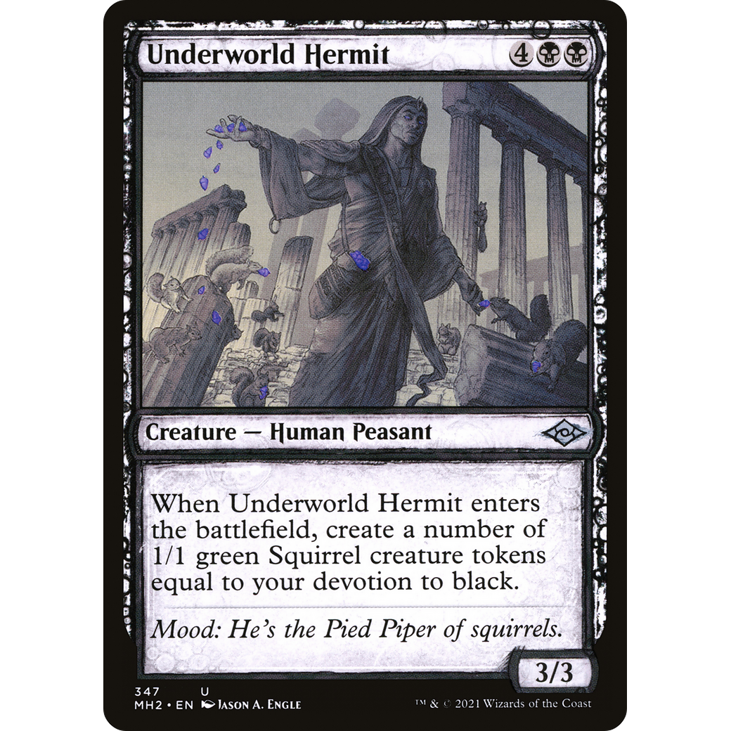 Underworld Hermit (Showcase) (MH2-347) - Modern Horizons 2: (Showcase) Foil