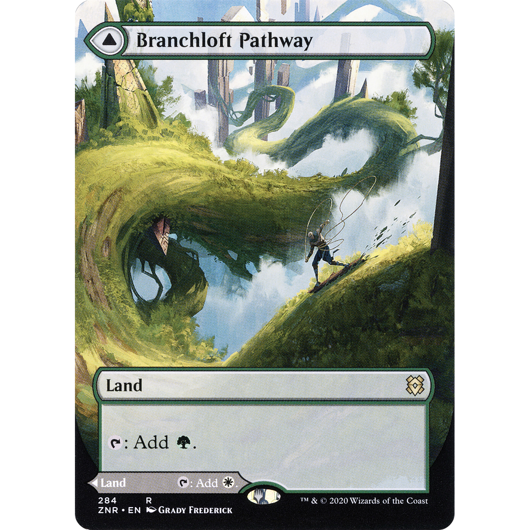 Branchloft Pathway (Borderless) (ZNR-284) - Zendikar Rising: (Showcase) (Borderless)