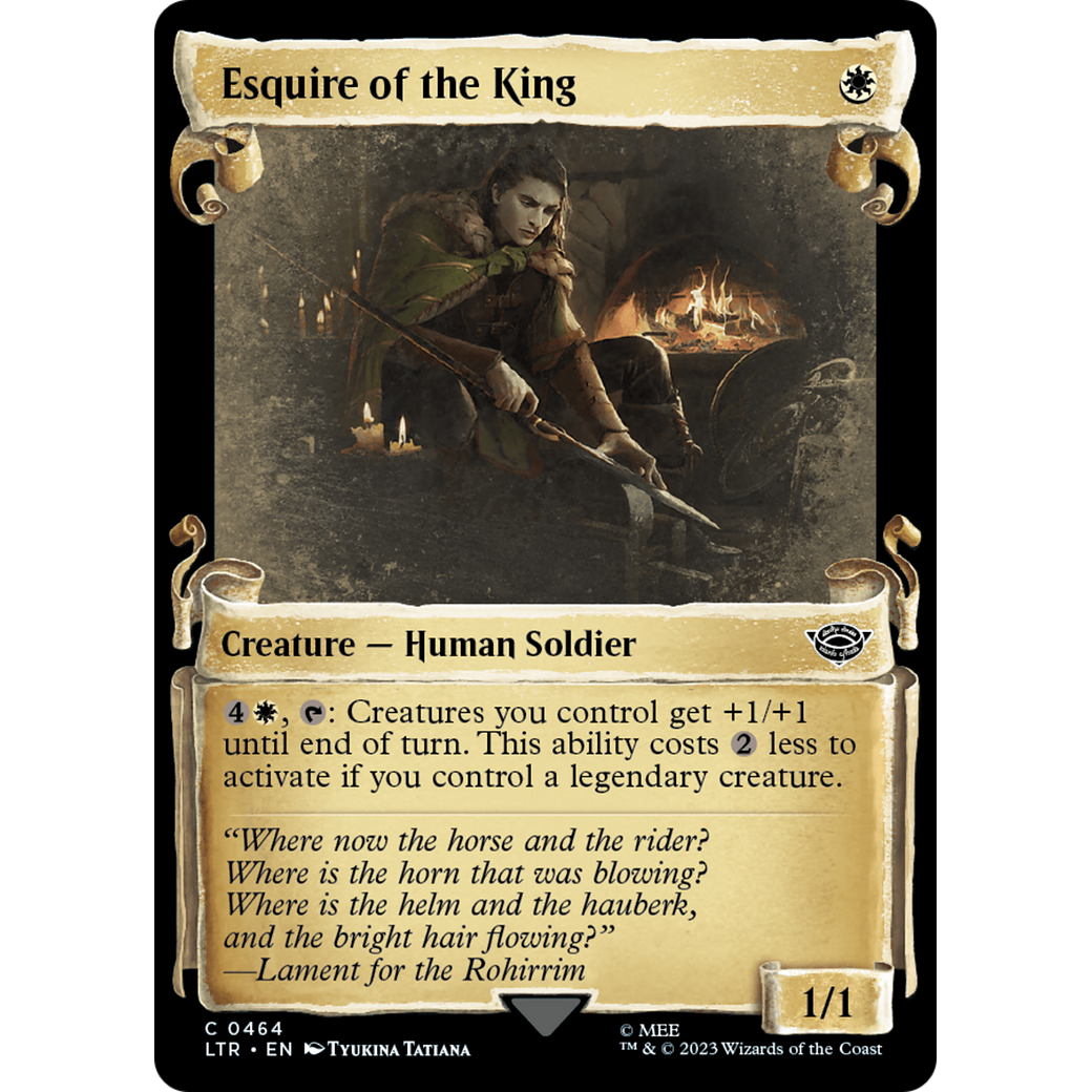 Esquire of the King (LTR-464) - The Lord of the Rings: Tales of Middle-earth: (Showcase) Foil