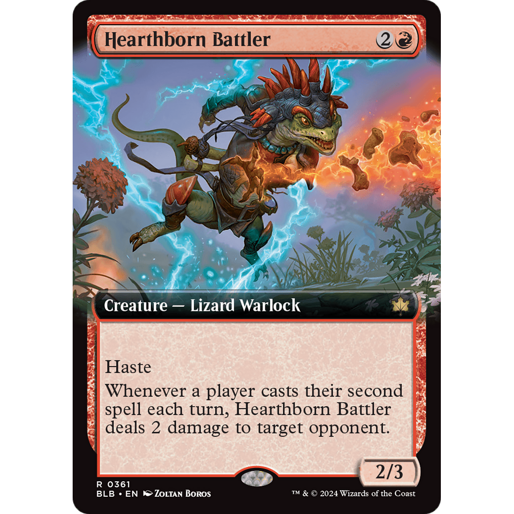 Hearthborn Battler (BLB-361) - Bloomburrow: (Extended Art) Foil