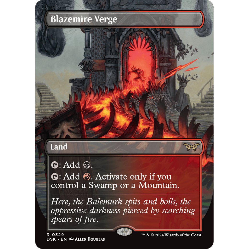 Blazemire Verge (DSK-329) - Duskmourn: House of Horror (Borderless) Foil
