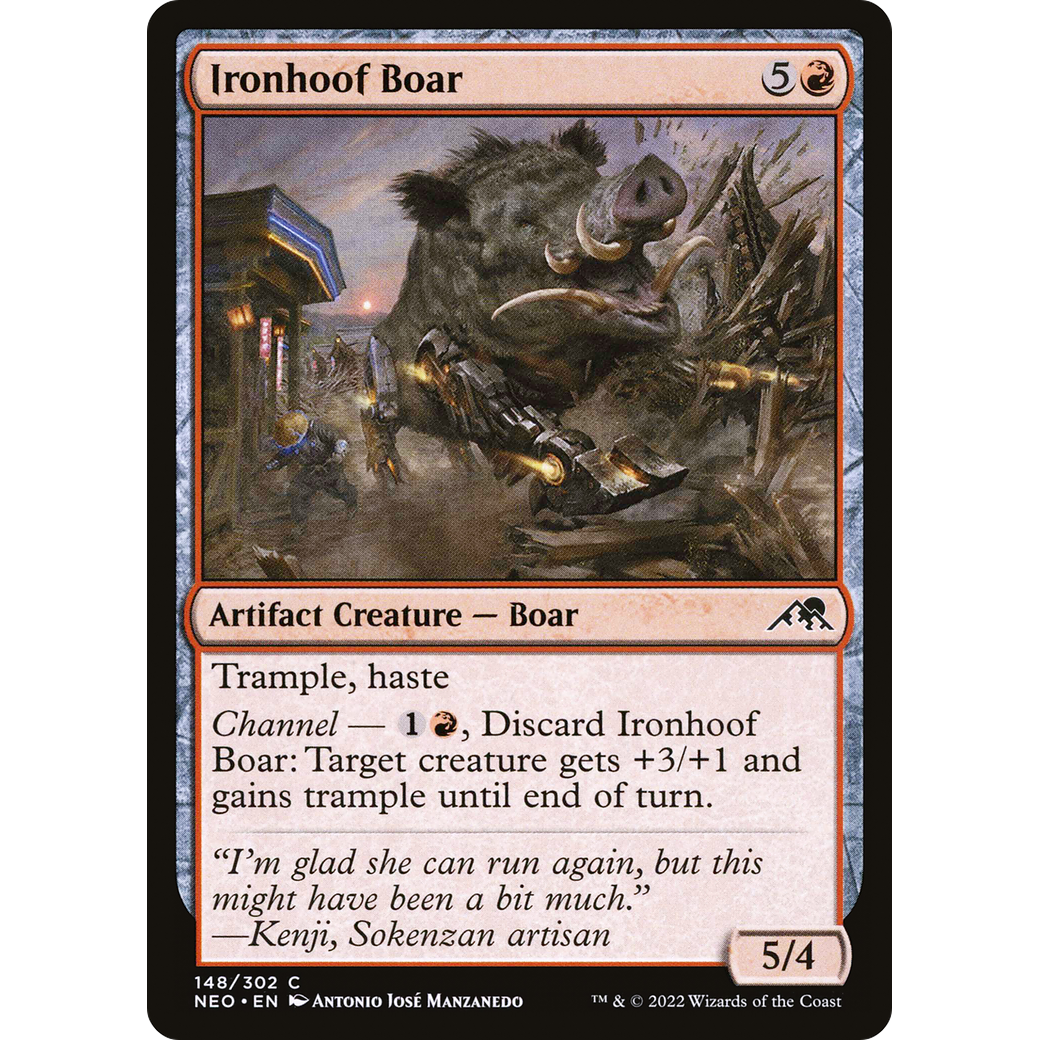 Ironhoof Boar (NEO-148) - Kamigawa: Neon Dynasty Foil