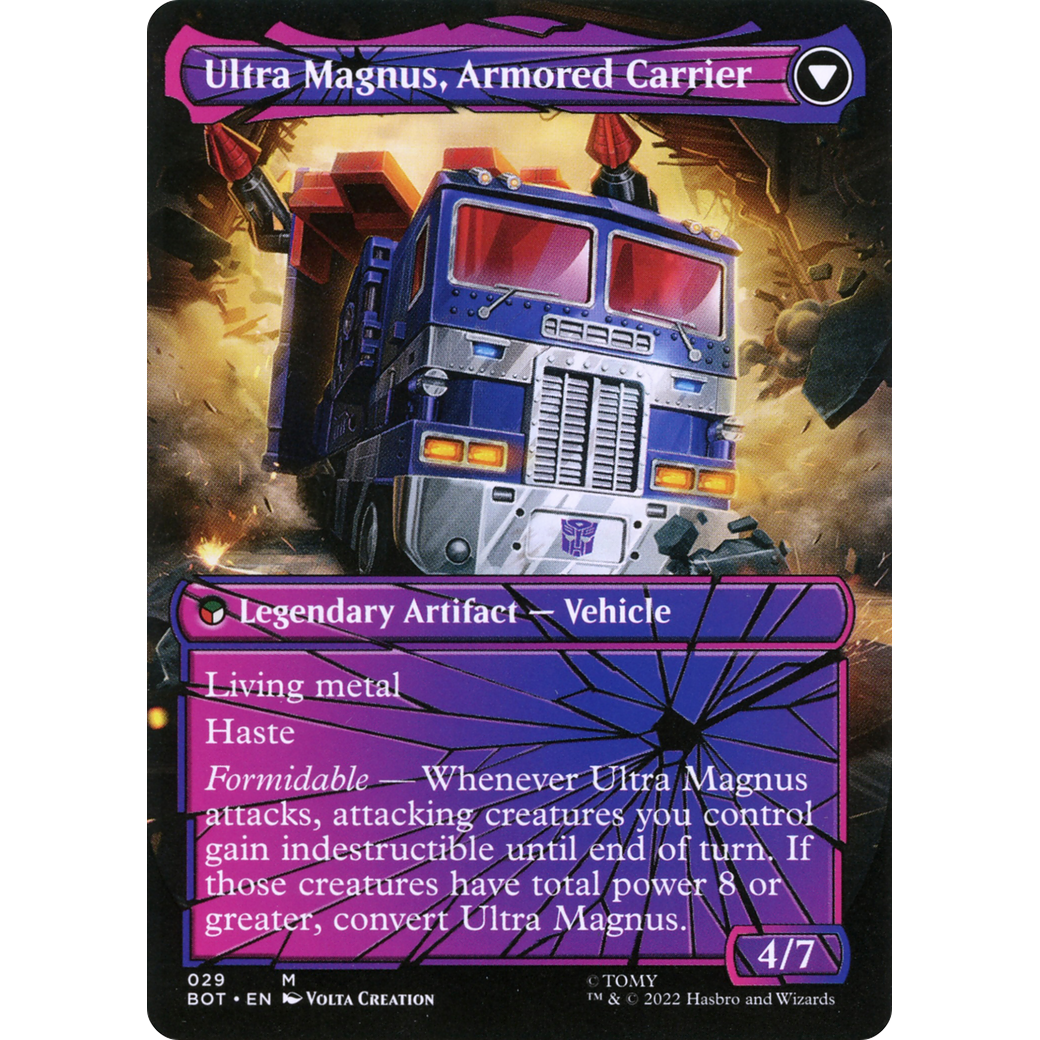 Ultra Magnus, Tactician (Shattered Glass) (BOT-029) - Transformers: (convertdfc, shatteredglass) (Borderless)