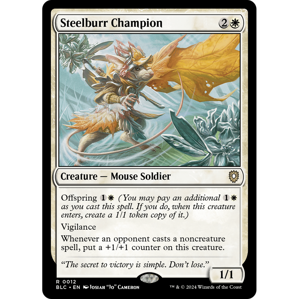Steelburr Champion (BLC-012) - Bloomburrow Commander