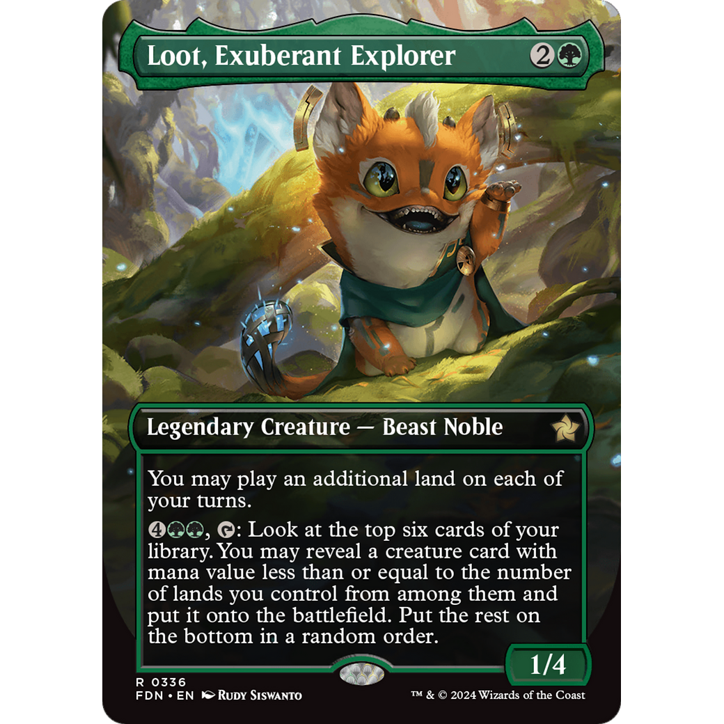 Loot, Exuberant Explorer (FDN-336) - Foundations (Borderless) Foil