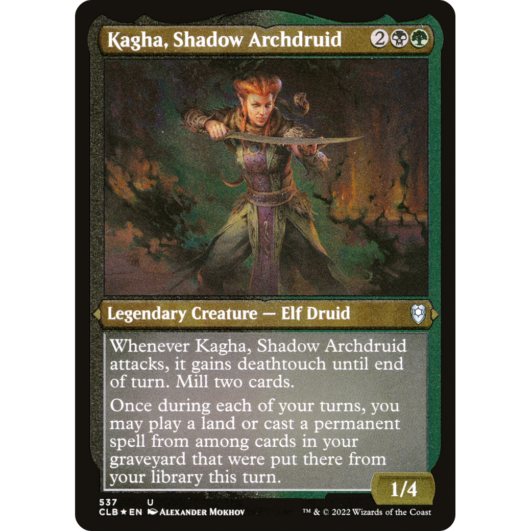 Kagha, Shadow Archdruid (CLB-537) - Commander Legends: Battle for Baldur's Gate Etched Foil