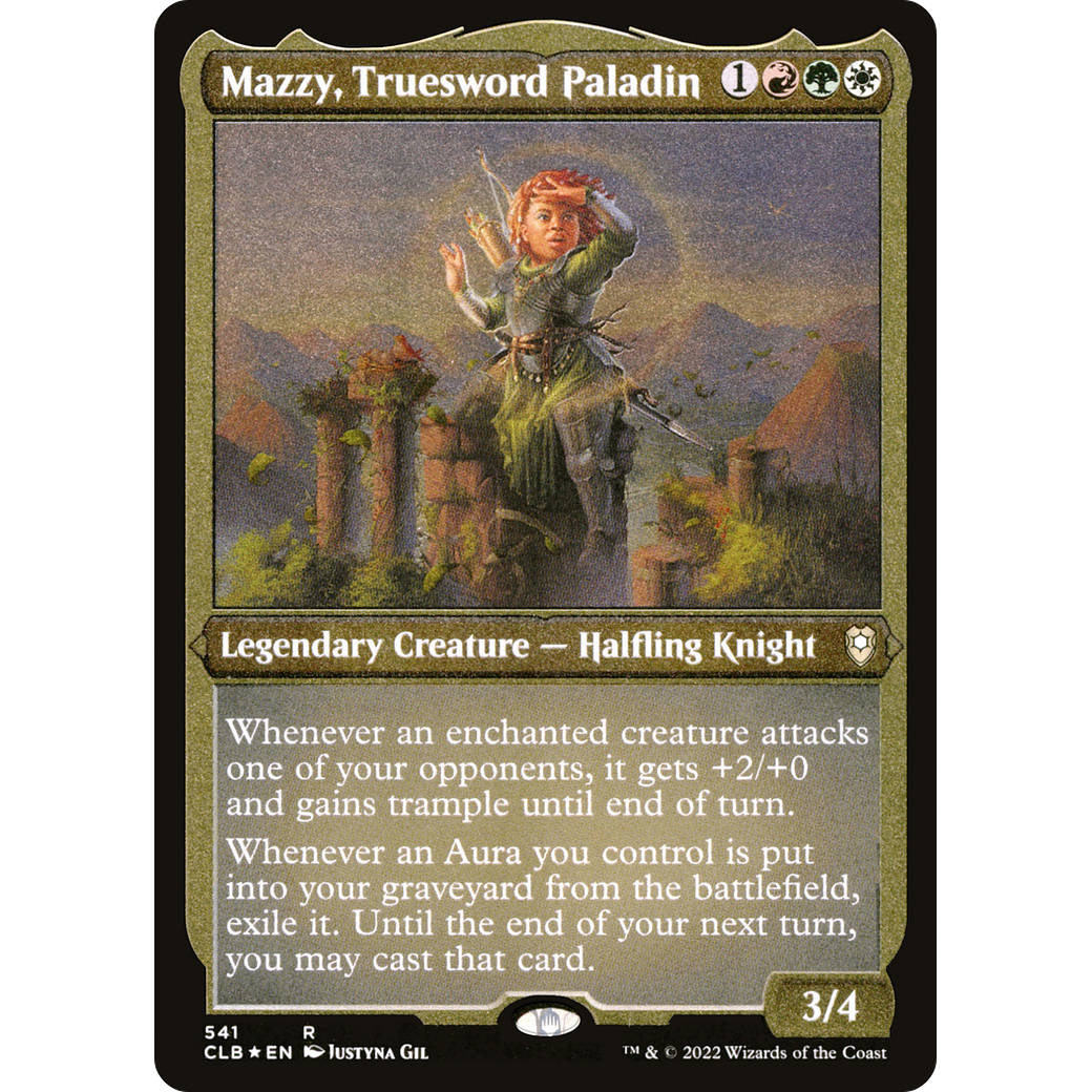 Mazzy, Truesword Paladin (CLB-541) - Commander Legends: Battle for Baldur's Gate Etched Foil