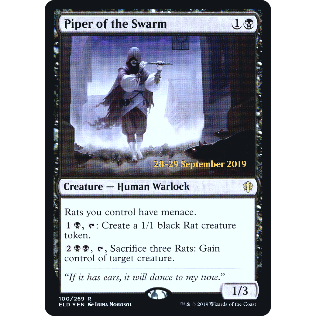 Piper of the Swarm (PRE-100) - Throne of Eldraine Promos Foil