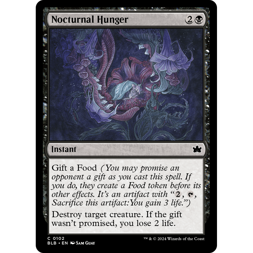 Nocturnal Hunger (BLB-102) - Bloomburrow Foil