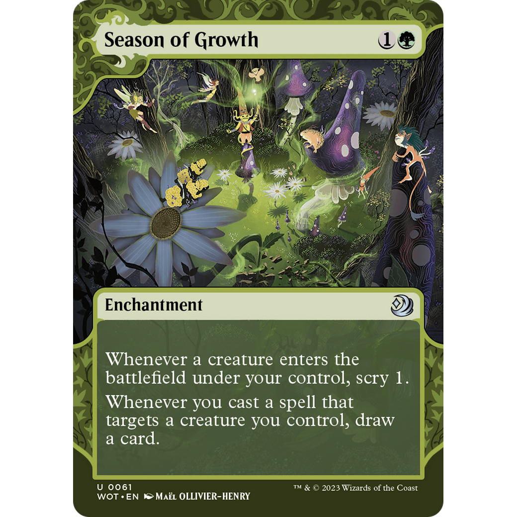 Season of Growth (WOT-061) - Wilds of Eldraine: Enchanting Tales: (Showcase) (Borderless)
