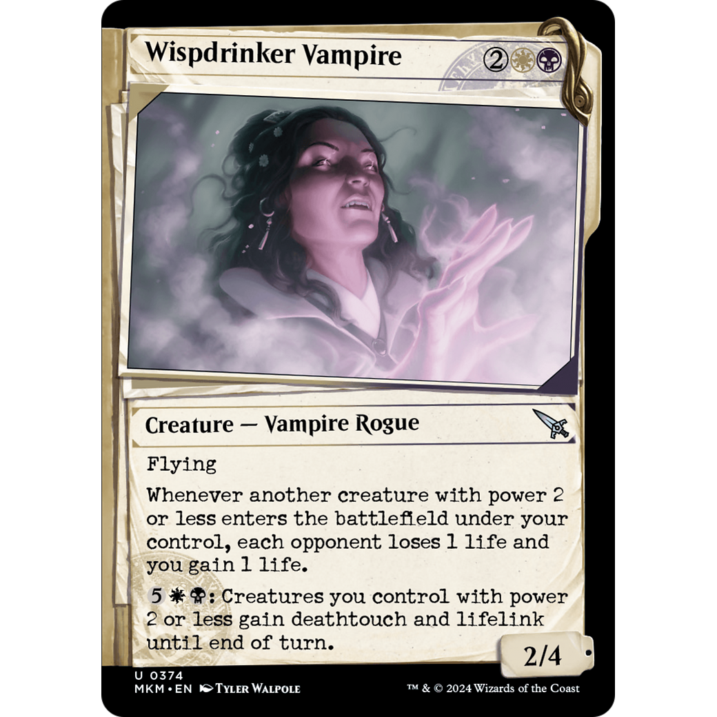 Wispdrinker Vampire (MKM-374) - Murders at Karlov Manor: (Showcase) Foil