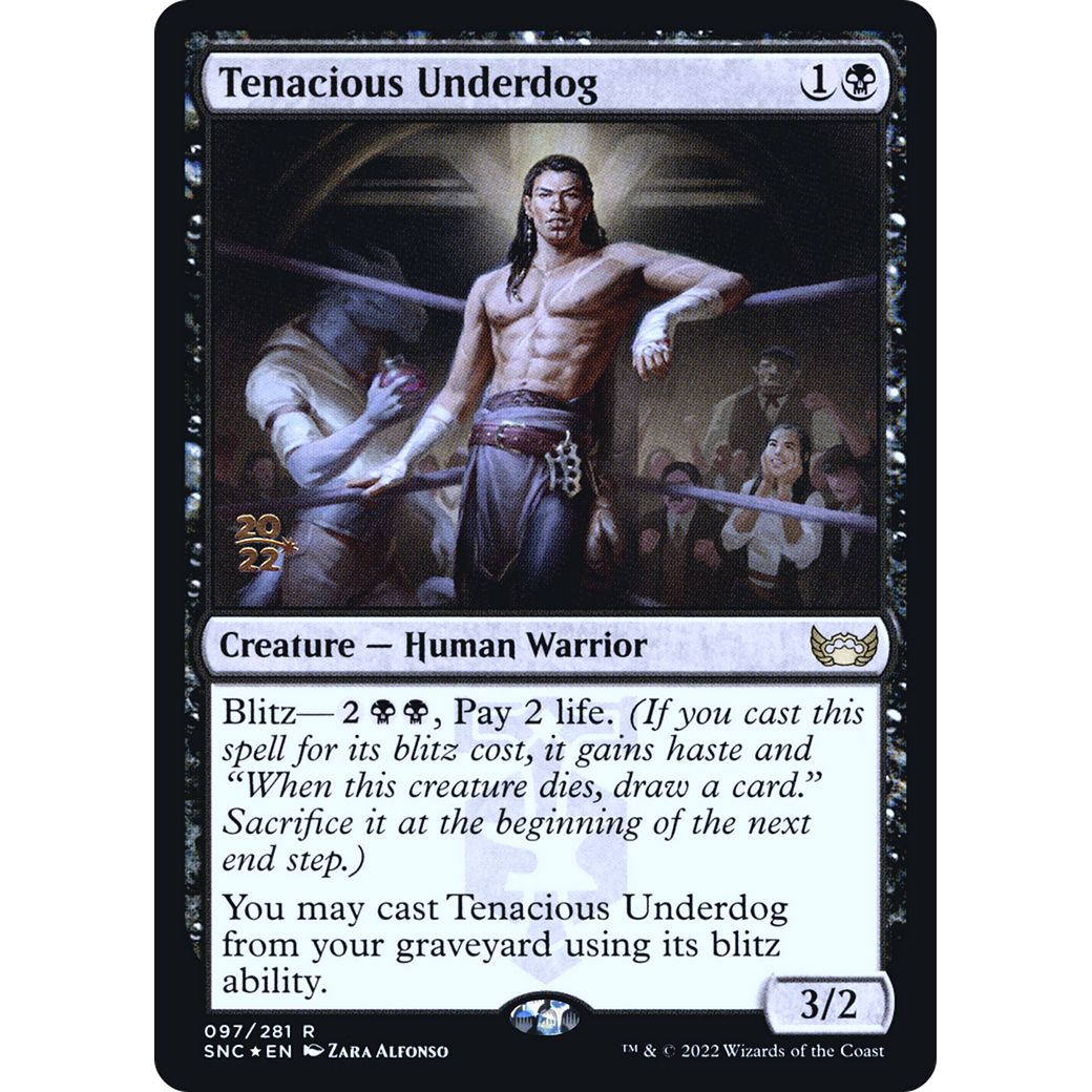 Tenacious Underdog (PRE-097) - Streets of New Capenna Promos Foil