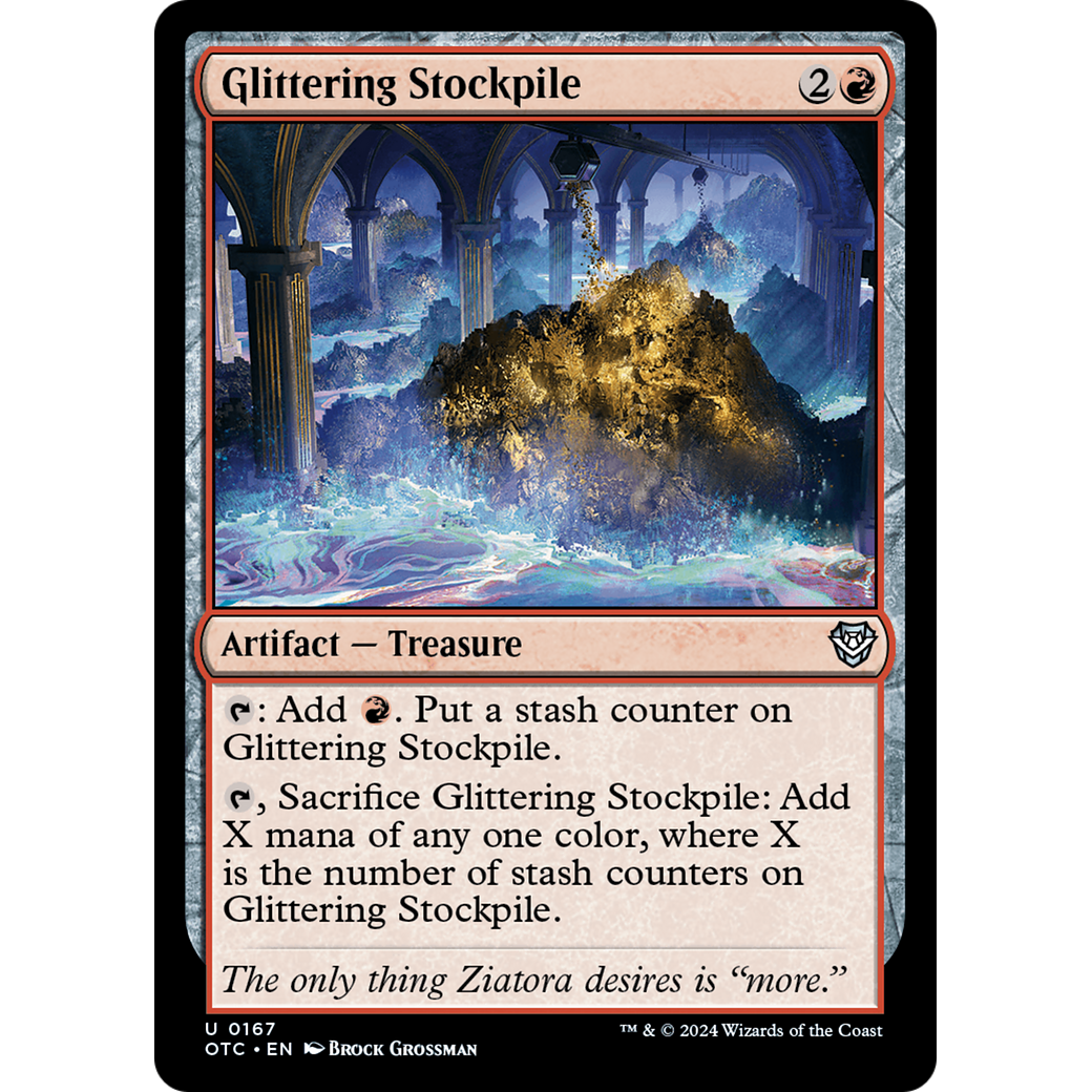 Glittering Stockpile (OTC-167) - Outlaws of Thunder Junction Commander