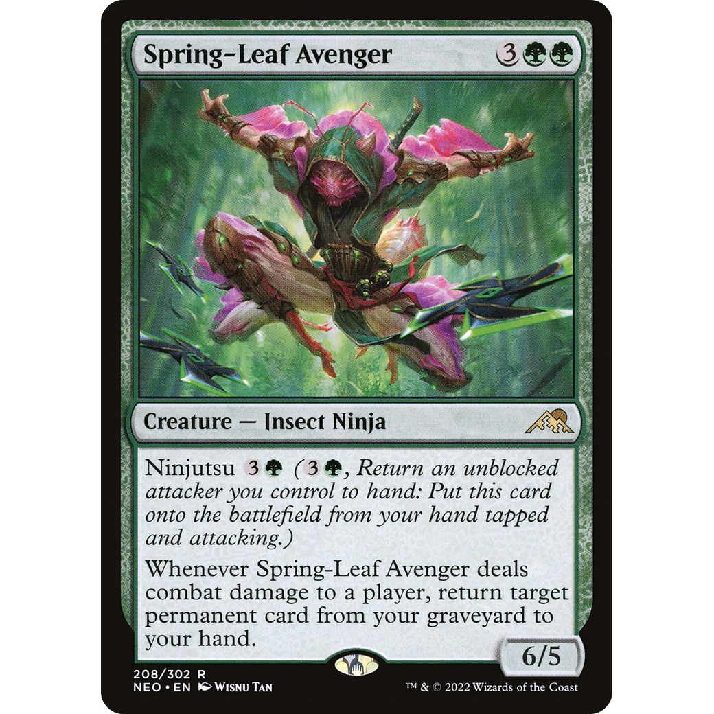 Spring-Leaf Avenger (NEO-208) - Kamigawa: Neon Dynasty