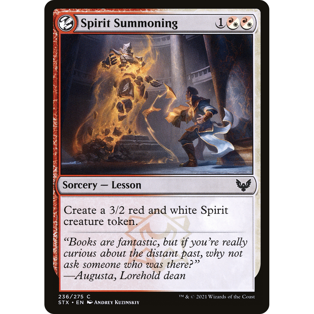 Spirit Summoning (STX-236) - Strixhaven: School of Mages: (lesson) Foil
