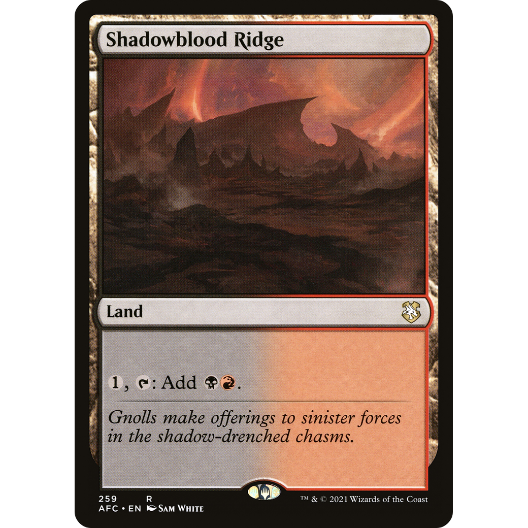 Shadowblood Ridge (AFC-259) - Forgotten Realms Commander