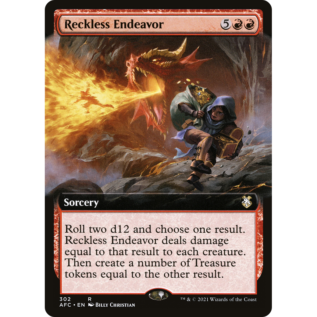 Reckless Endeavor (AFC-302) - Forgotten Realms Commander: (Extended Art)