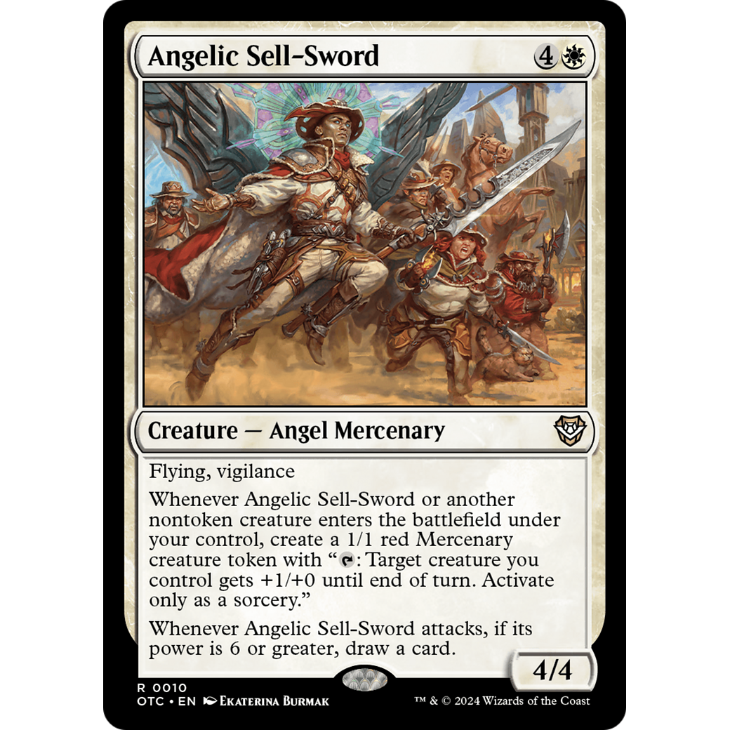 Angelic Sell-Sword (OTC-010) - Outlaws of Thunder Junction Commander