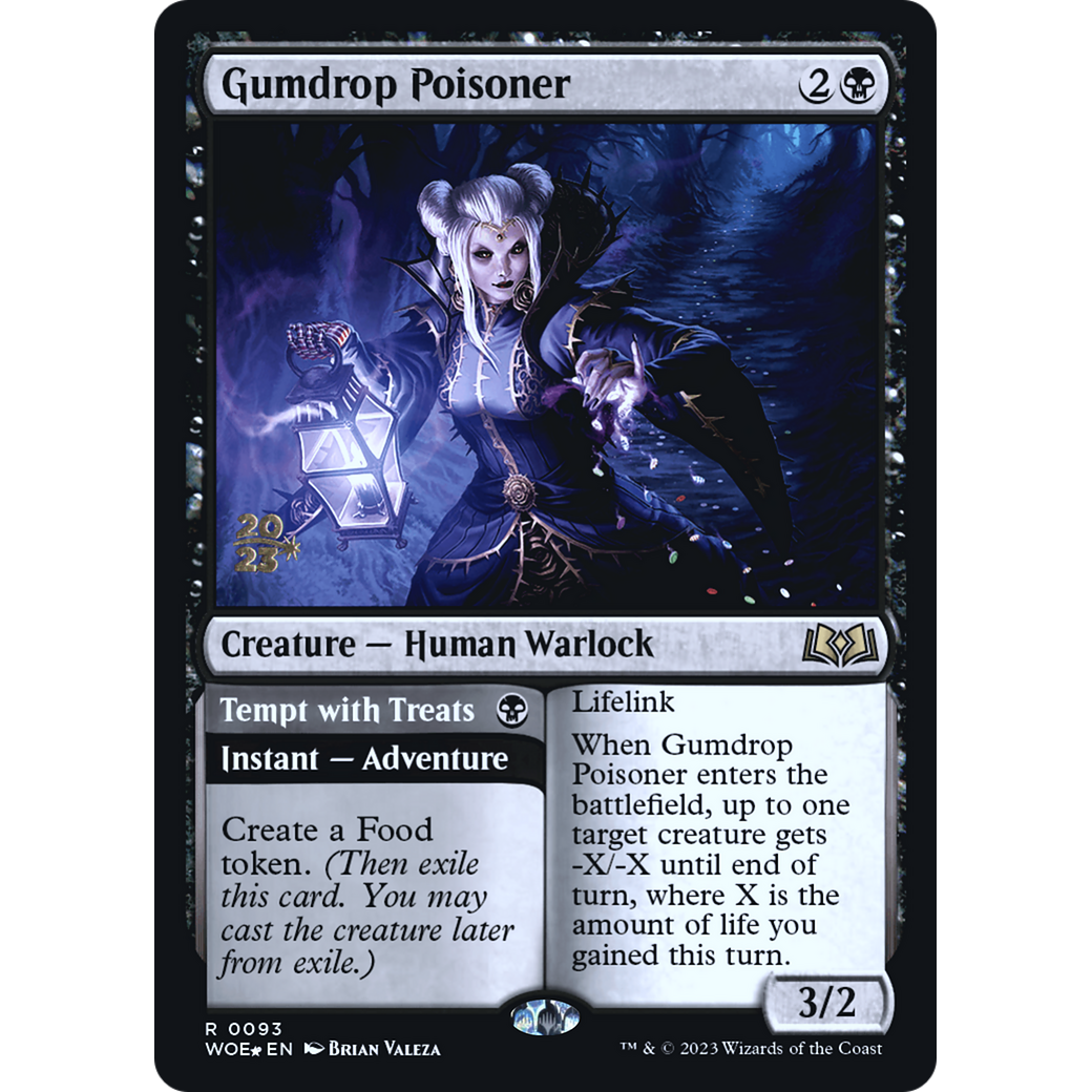 Gumdrop Poisoner // Tempt with Treats (PRE-93S) - Wilds of Eldraine Promos Foil