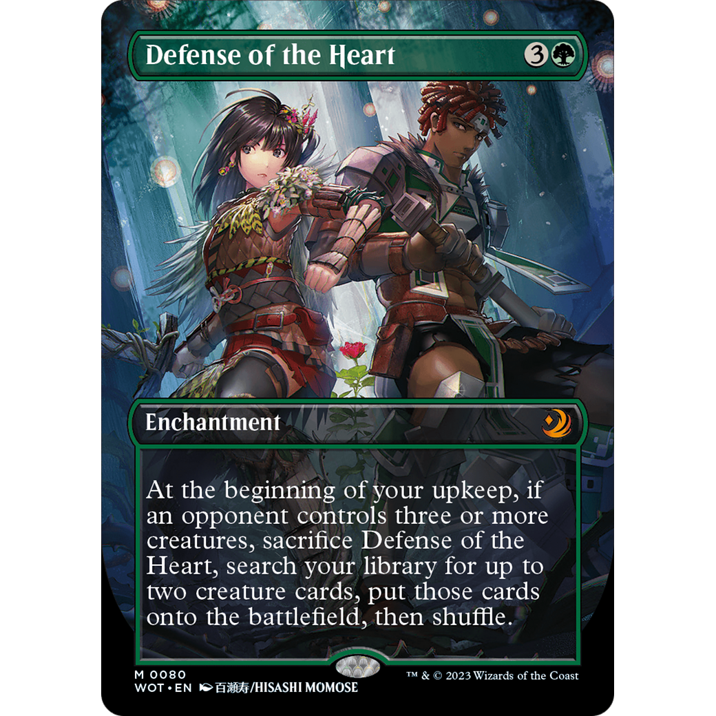 Defense of the Heart (WOT-080) - Wilds of Eldraine: Enchanting Tales (Borderless) Foil