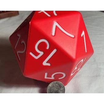 Big Foam Dice 4 inch D20's (11 colors) by Zucati: Red