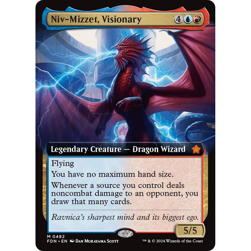 Niv-Mizzet, Visionary (FDN-482) - Foundations: (Extended Art) Foil