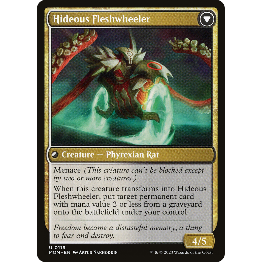 Nezumi Freewheeler // Hideous Fleshwheeler (MOM-119) - March of the Machine