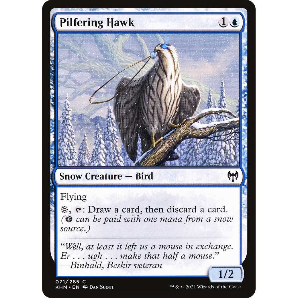 Pilfering Hawk (KHM-071) - Kaldheim: (snow) Foil