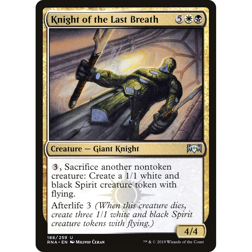 Knight of the Last Breath (RNA-188) - Ravnica Allegiance Foil