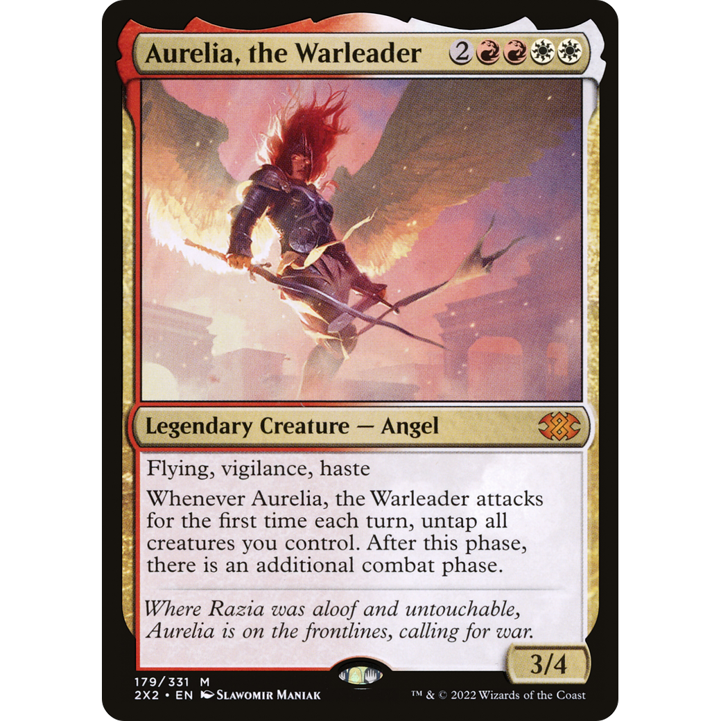 Aurelia, the Warleader (2X2-179) - Double Masters 2022 Foil