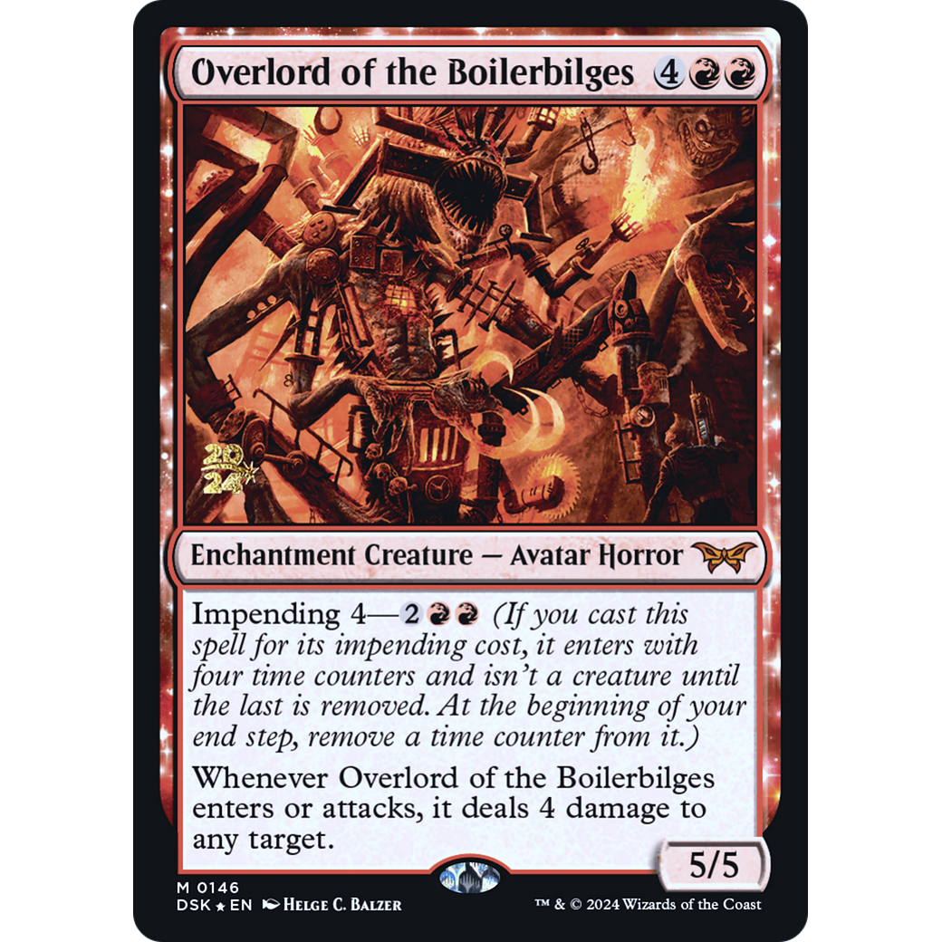 Overlord of the Boilerbilges (PRE-146S) - Duskmourn: House of Horror Promos: (enchantment) Foil