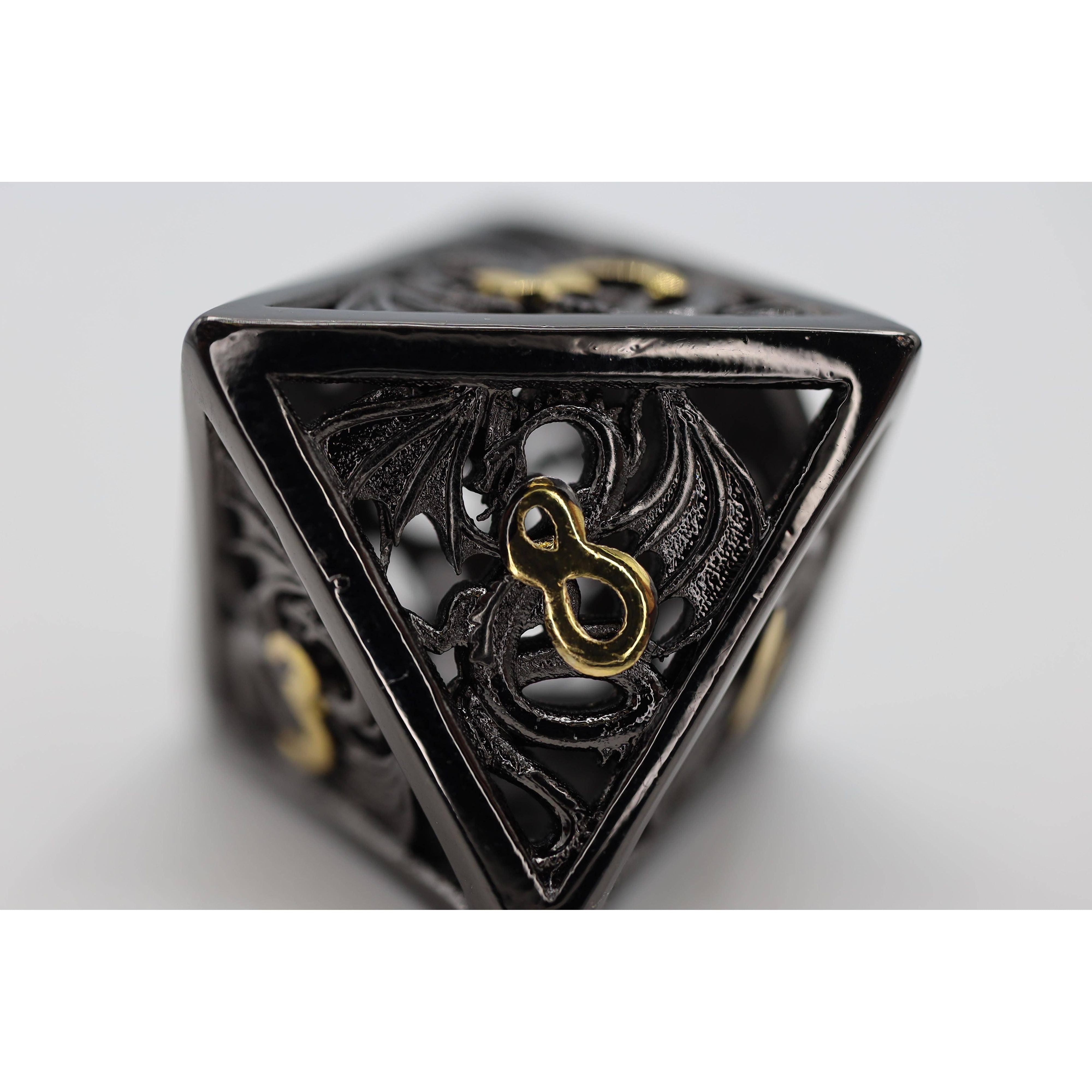 Dragon Essence: Night - Hollow Metal RPG Dice Set