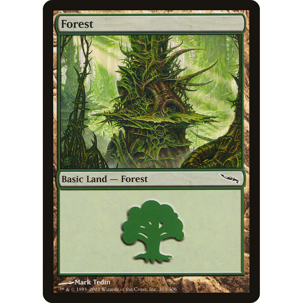Forest (303) (MRD-303) - Mirrodin Foil