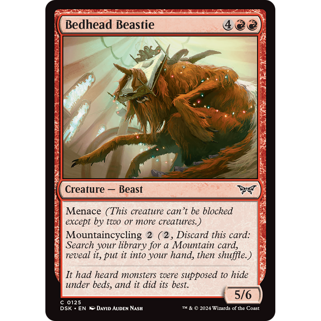 Bedhead Beastie (DSK-125) - Duskmourn: House of Horror Foil