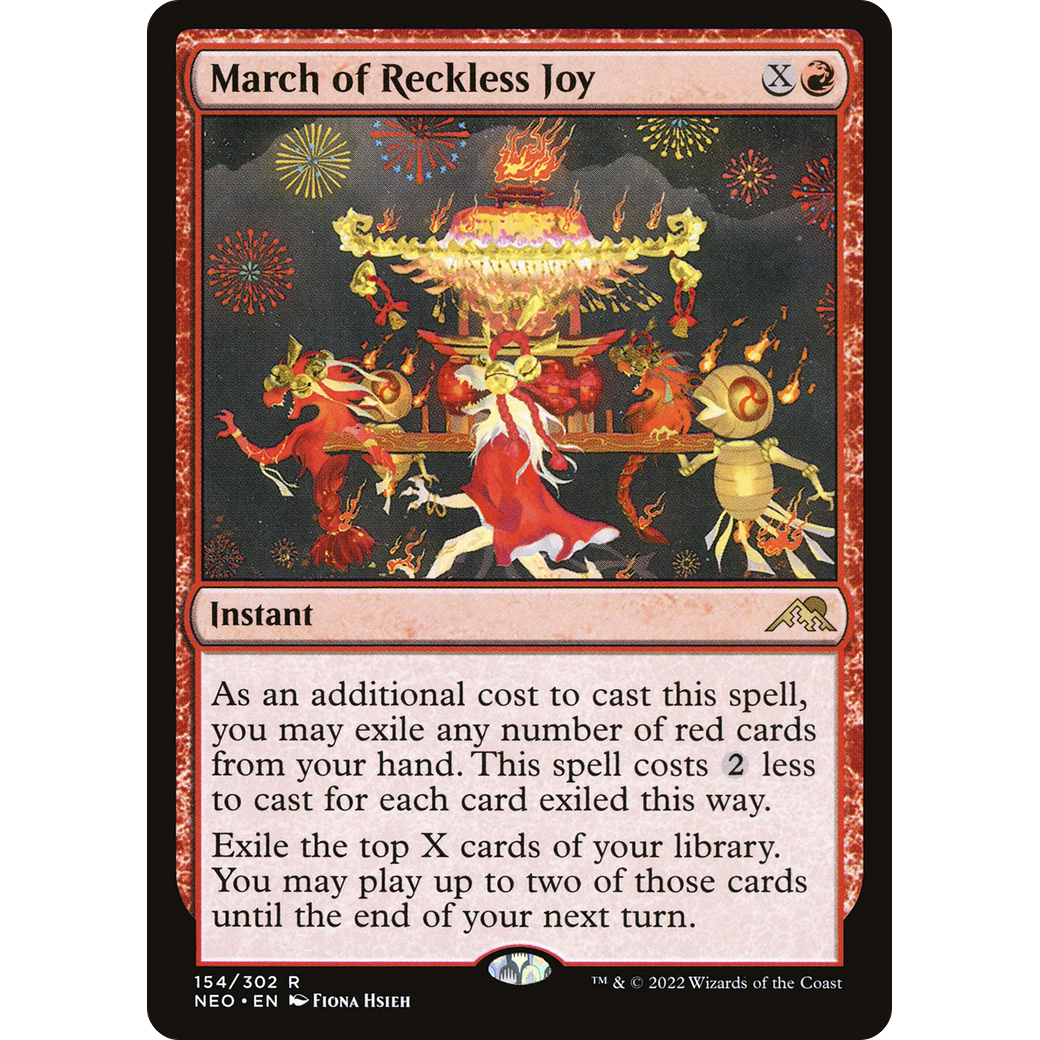 March of Reckless Joy (NEO-154) - Kamigawa: Neon Dynasty