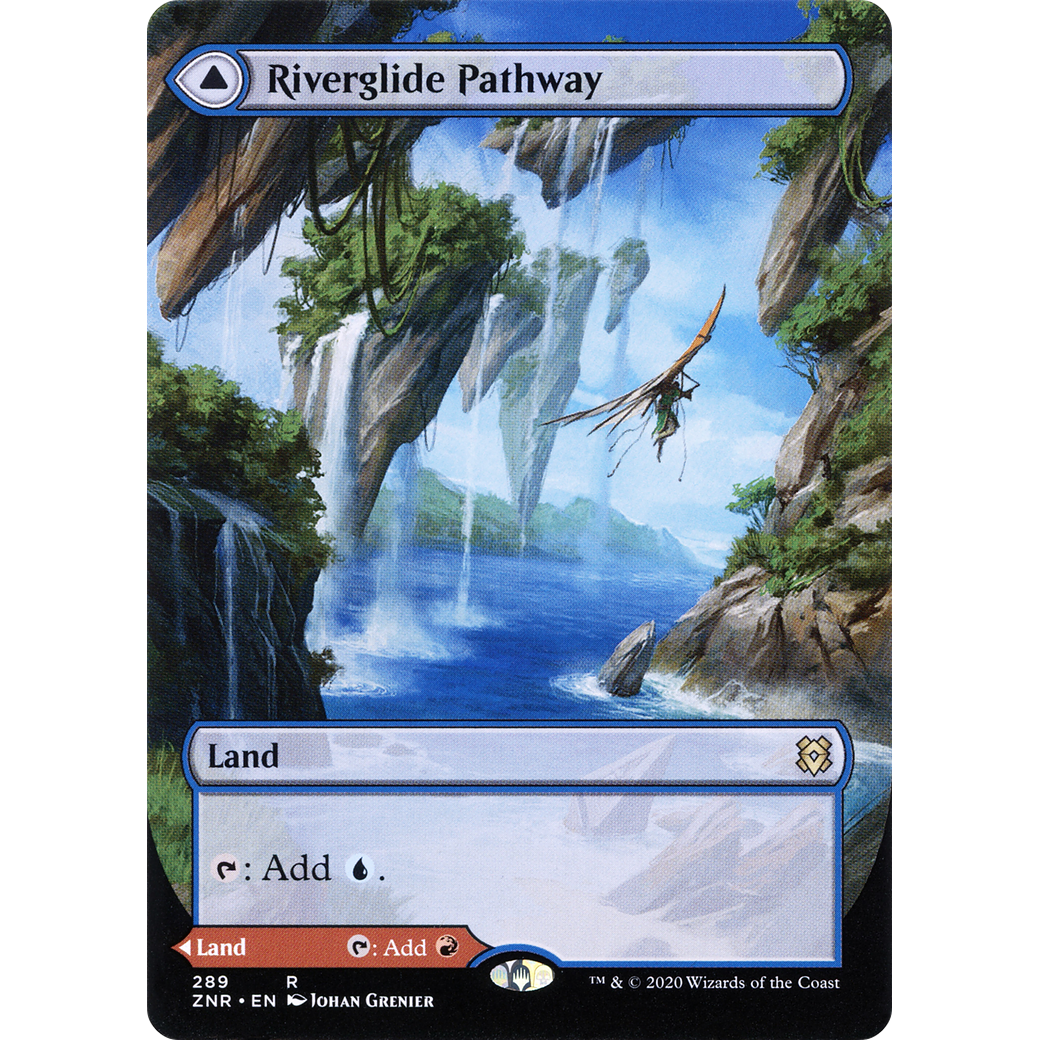 Riverglide Pathway (Borderless) (ZNR-289) - Zendikar Rising: (Showcase) (Borderless)