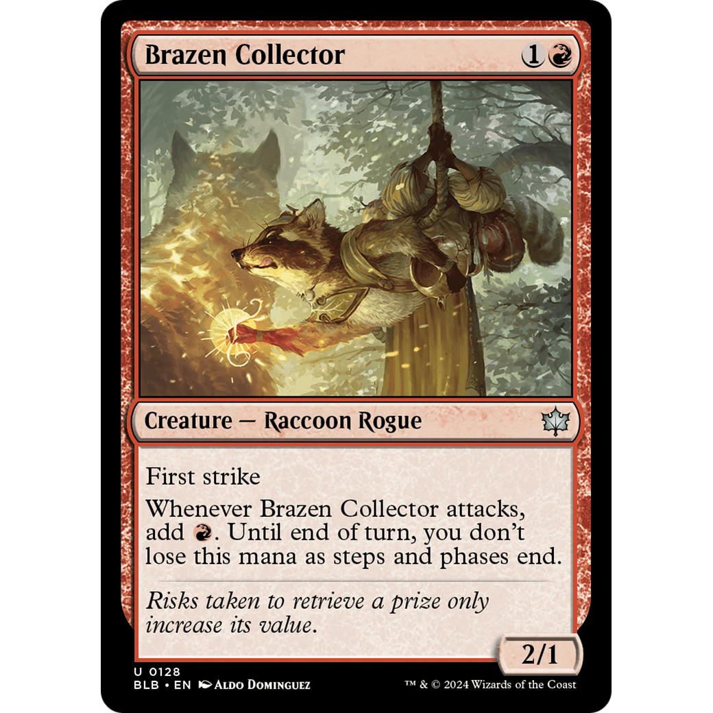 Brazen Collector (BLB-128) - Bloomburrow Foil